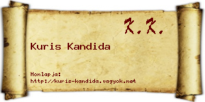 Kuris Kandida névjegykártya
